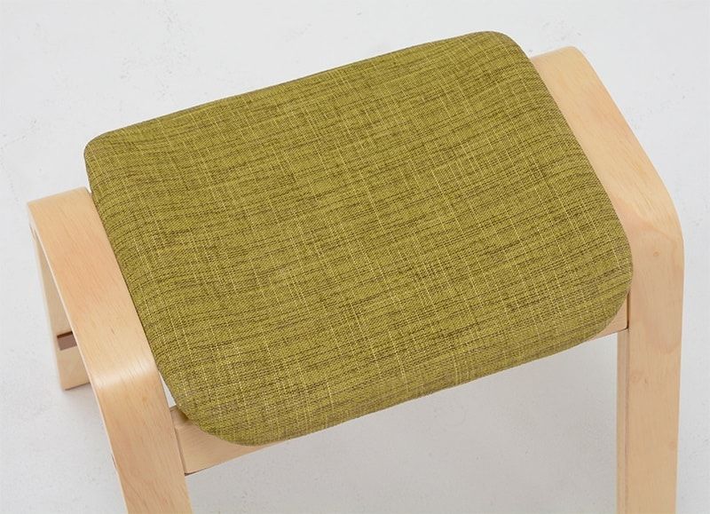 未使用 スタッキングスツール VH-7920 ナチュラル×グリーン 2脚セット