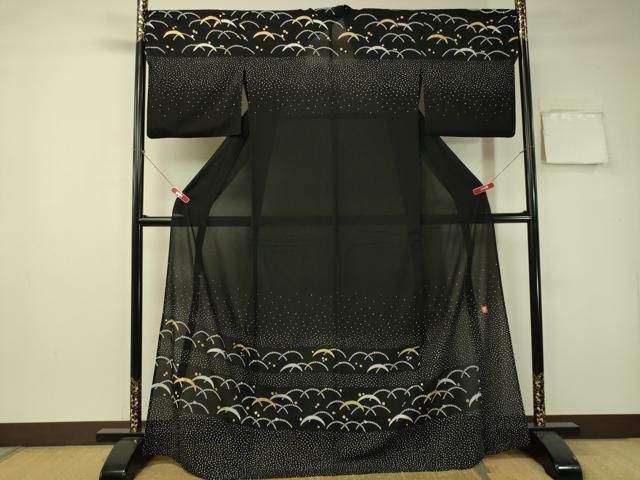 平和屋着物＊夏物 ファッションデザイナー 花井幸子 訪問着 絽縮緬