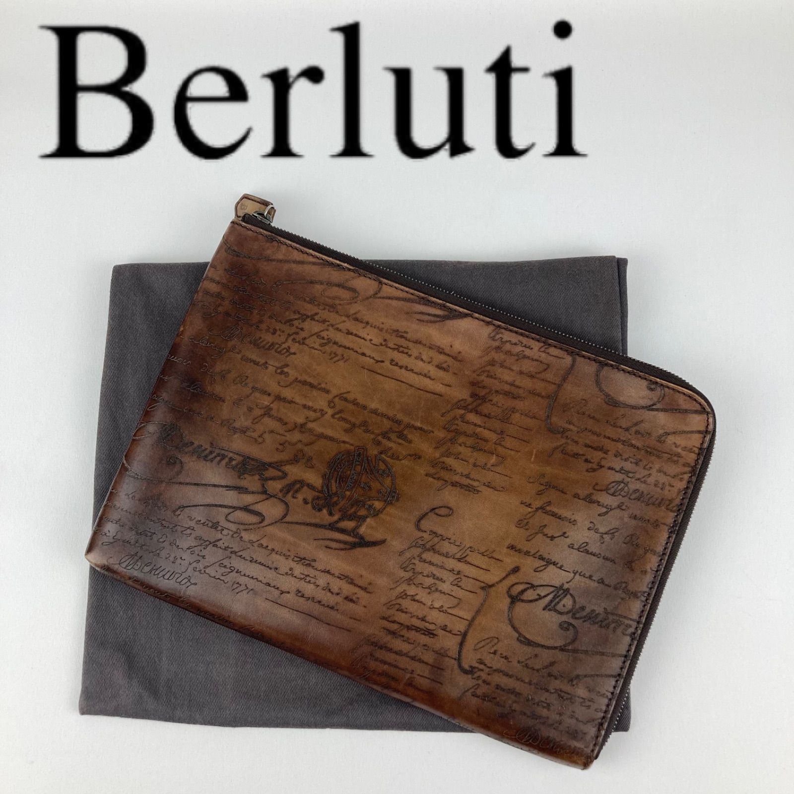 Berluti ベルルッティ カリグラフィ クラッチバッグ レザー