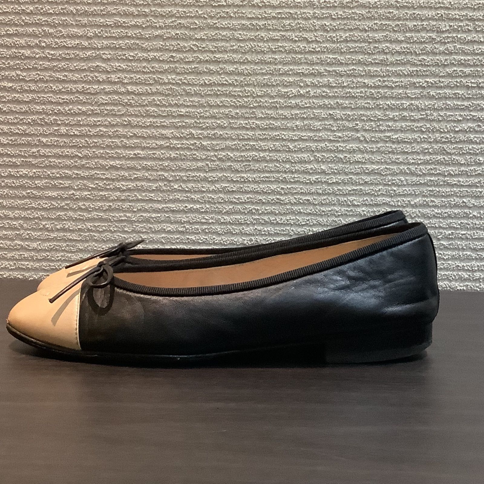 美品 シャネル フラットシューズ バレエシューズ バレリーナ 黒 CHANEL CHANEL - CHANEL シャネル レディース バレリーナ フラット