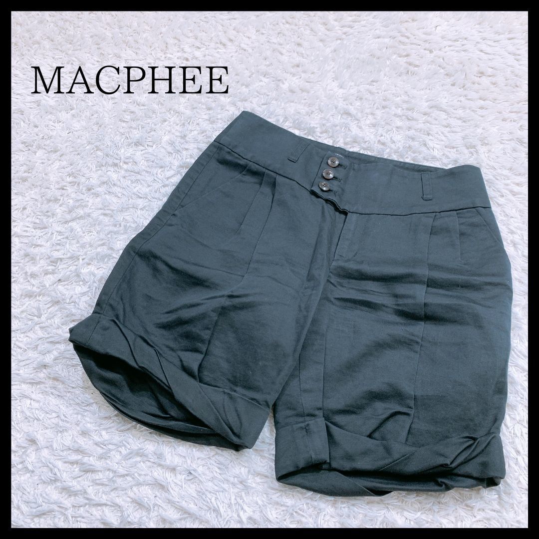 MACPHEE ハーフパンツ レディース 黒 - 通販 - chanchich.com