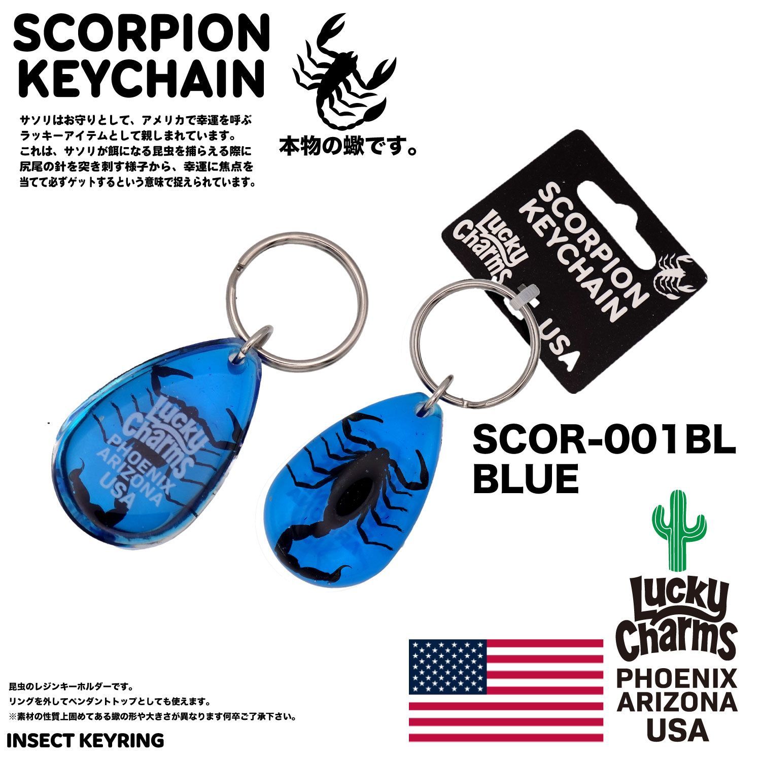 USA ARIZONA SCORPION DROP KEYCHAIN 蠍 サソリ スコーピオン