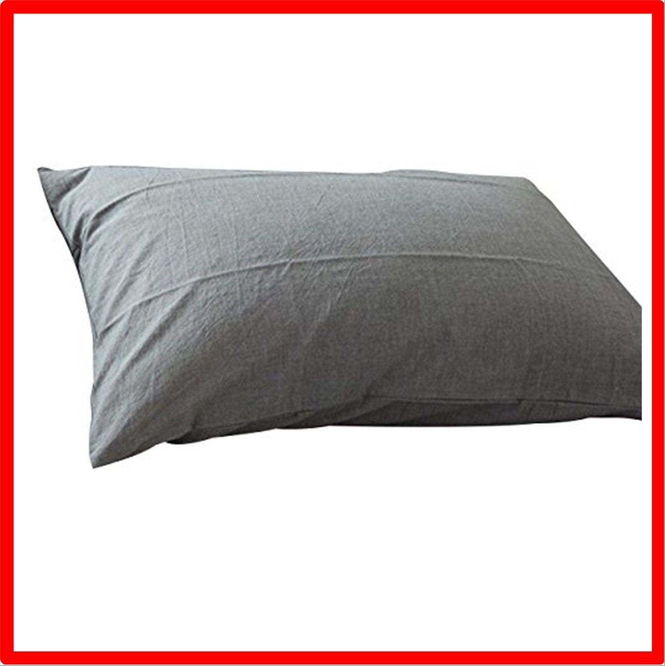 【匿名配送】ライトグレー 枕カバー 75×50cm(70x50cmも可）無地 チェック柄 ピローケース 8色 (ライトグレー)