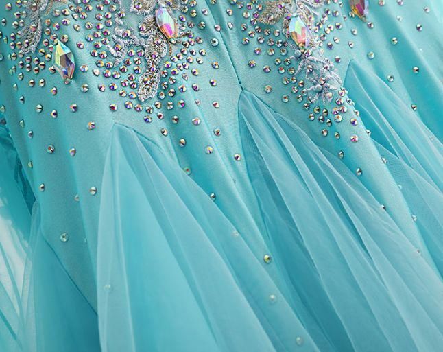 オフショルダー社交ダンスドレス