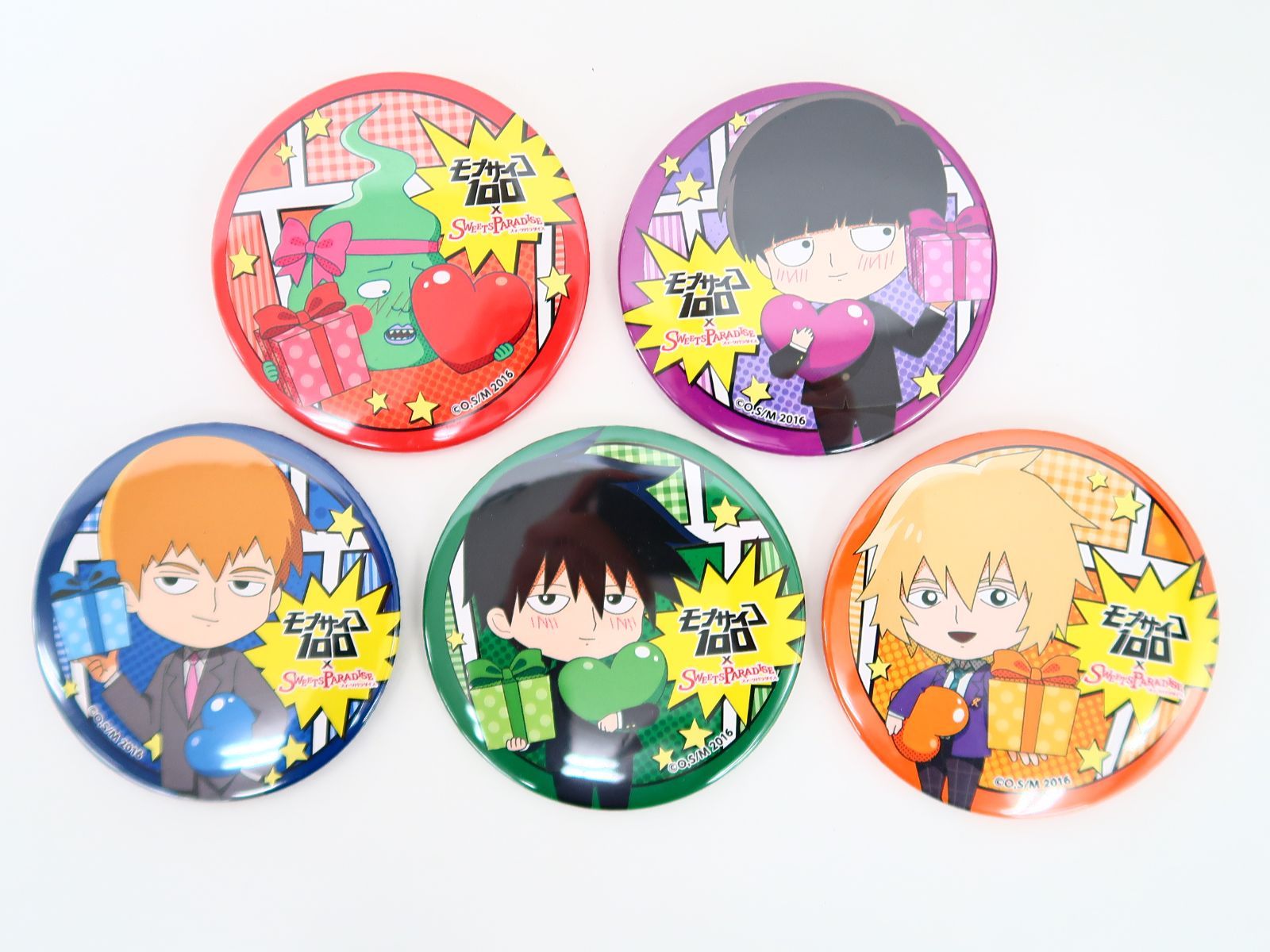 全5種セット モブサイコ100×SWEETS PARADISE 缶バッジ - メルカリ