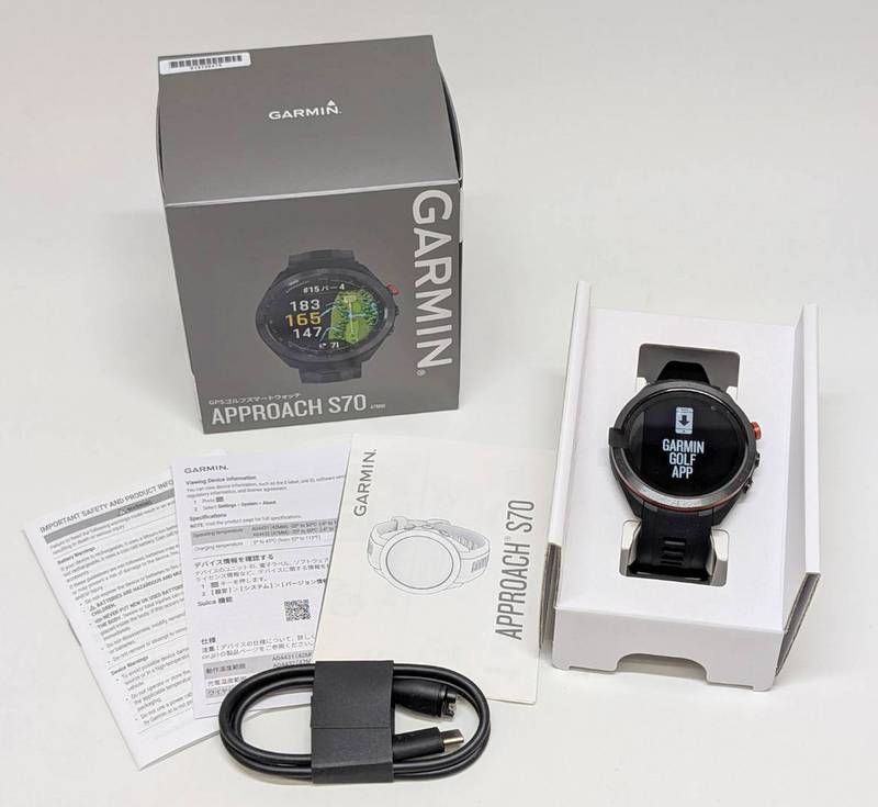 GARMIN】APPROACH S70 47mm ブラック/未使用品 ガーミン