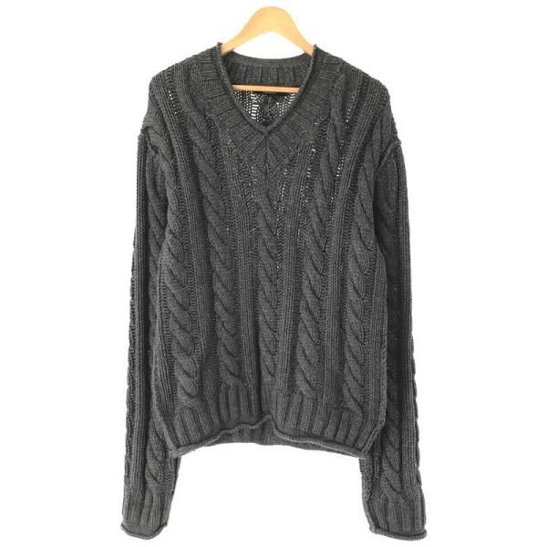 DOLCE&GABBANAドルチェ＆ガッバーナカシミヤ混ケーブル編みV