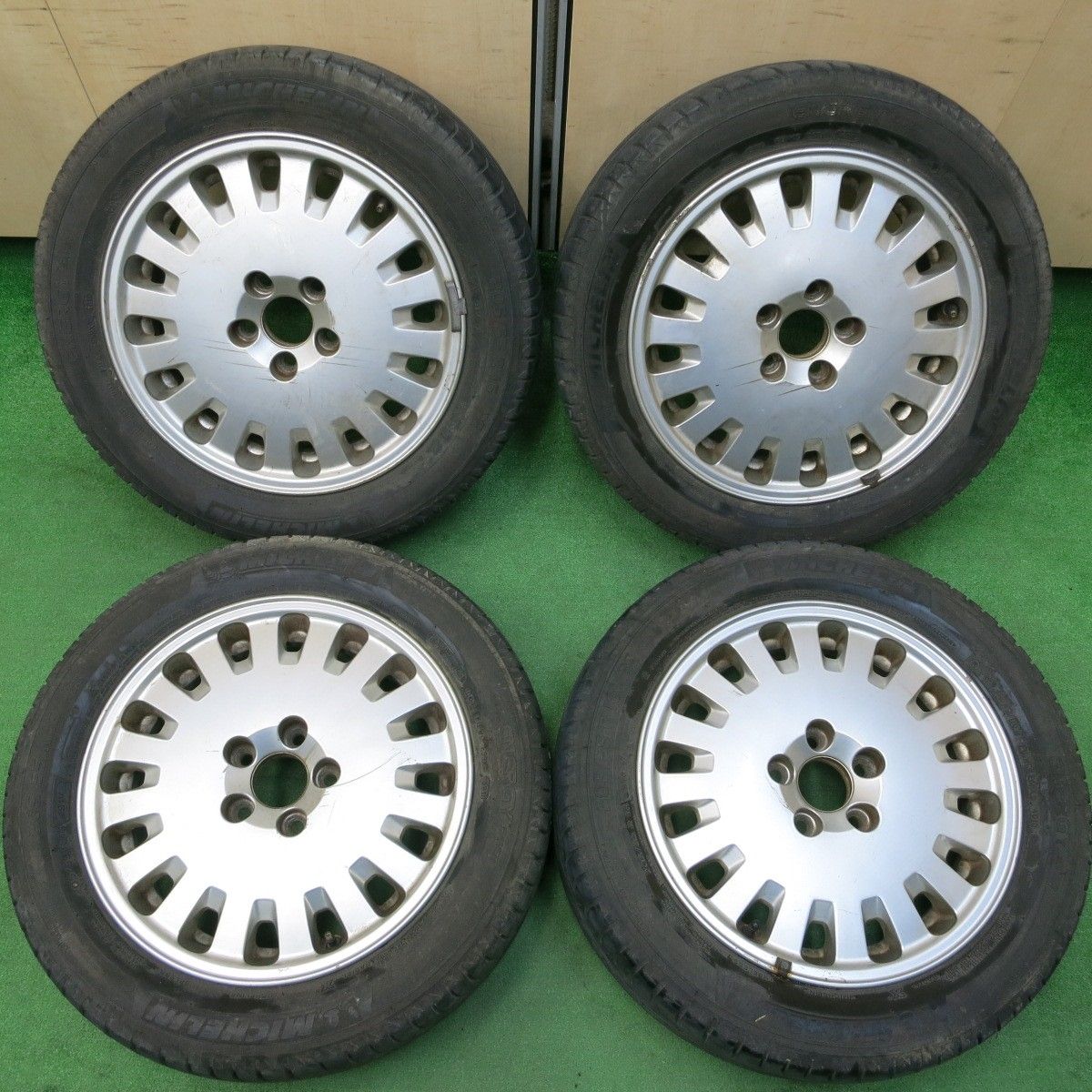 *送料無料* バリ溝！9分ボルボ V70 純正 205/55R16 ミシュラン エナジーセイバー 16インチ PCD108/5H4030604イノ