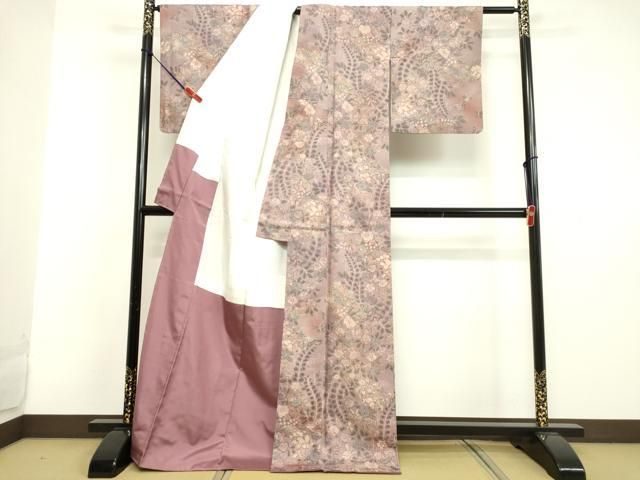 平和屋着物○上質な紬 間道 正絹 逸品 DAAV1354tw