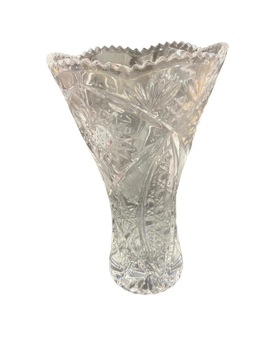 POLONIA 花瓶 クリスタルガラス カットガラス フラワーベース インテリア polonia ポーランド製 クリスタルハンドカット花瓶 - メルカリ