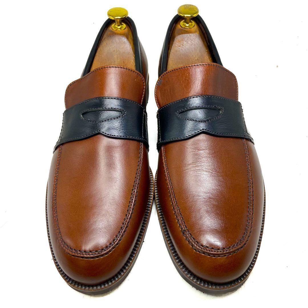 ♥ 展示品 Hush Puppies ハッシュパピー コインローファー 茶 ブラウン 25cm EEE