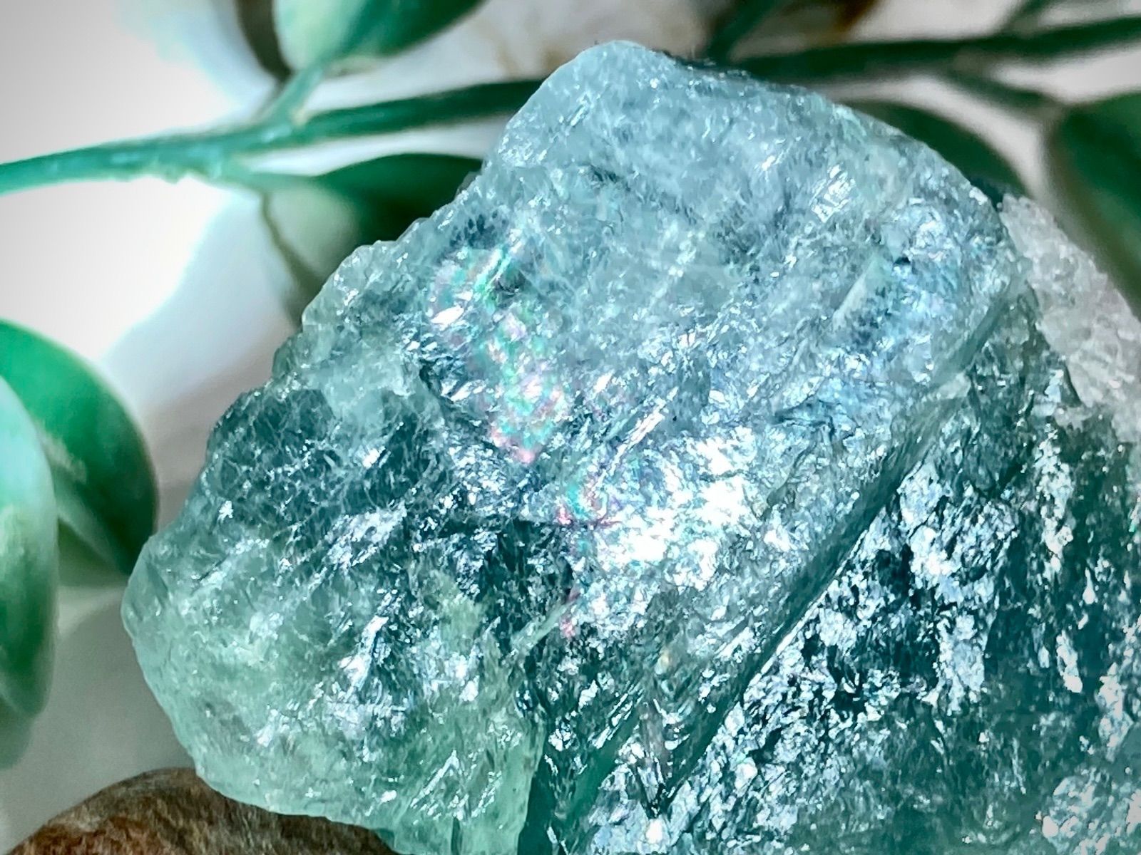 カルサイト共生　バイカラー*:・レインボー　フローライト　蛍石　原石 カルサイト共生 バイカラー✿*:・レインボー フローライト 蛍石 原石