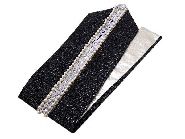 着物美人 み 重ね襟 パールレース くすみ 伊達襟 重ね衿 掛け襟 襟 振袖重ね襟 振袖襟 成人式重ね襟 重ね襟くすみ 重ね襟パール パール襟 重ね襟レース 重ね襟黒 成人式 結婚式 入学 卒業式 振袖 訪問着 着物 袴 黒 銀 m339271E1