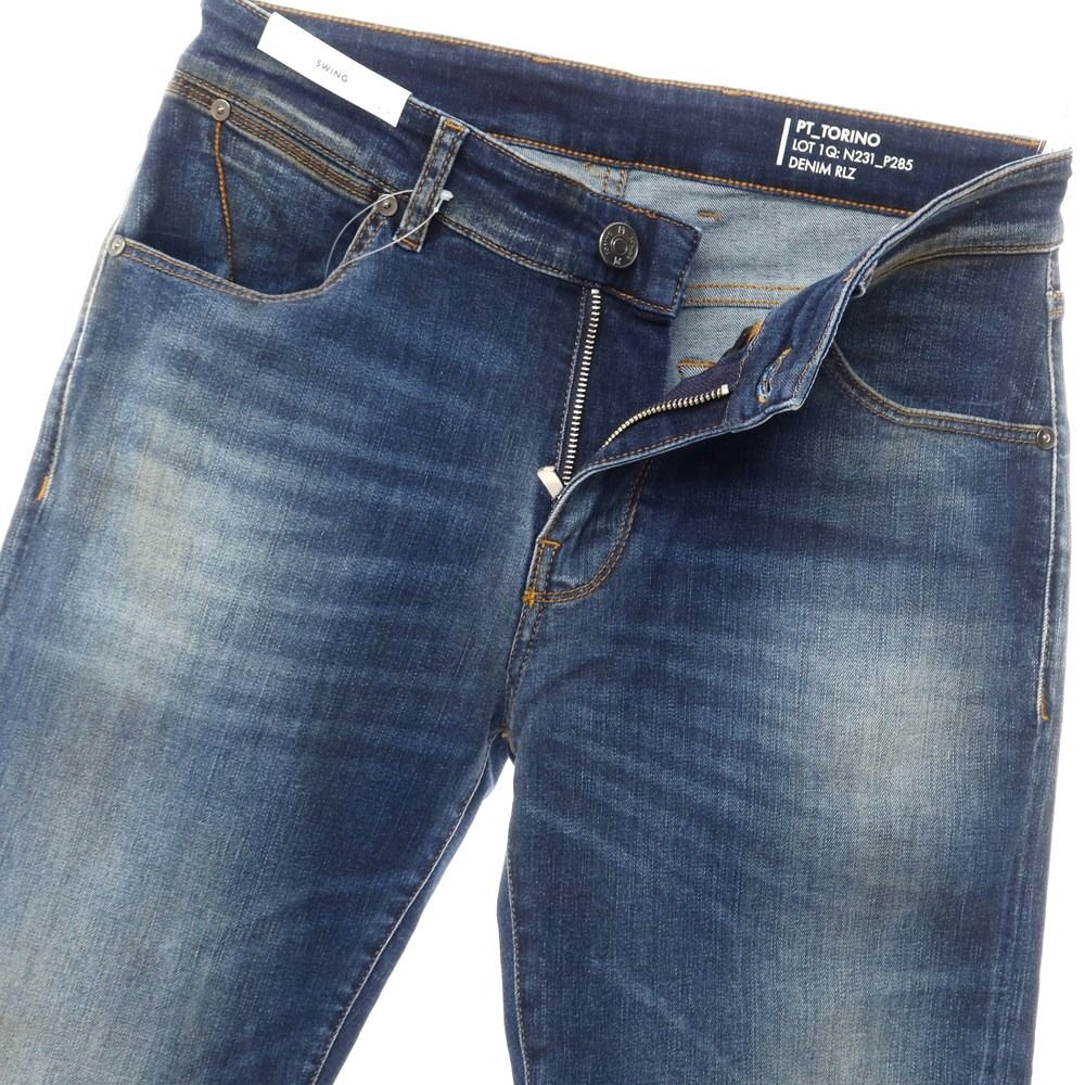 【新品】ピーティートリノ デニム PT TORINO DENIM SWING 加工 ストレッチデニムパンツ ジーンズ ネイビー【サイズ30】【メンズ】
