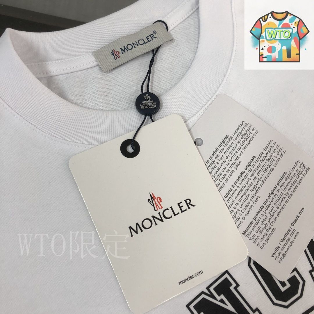 今日特価】MONCLER 2025 COUPLE ロゴプリント円領 T - メルカリ