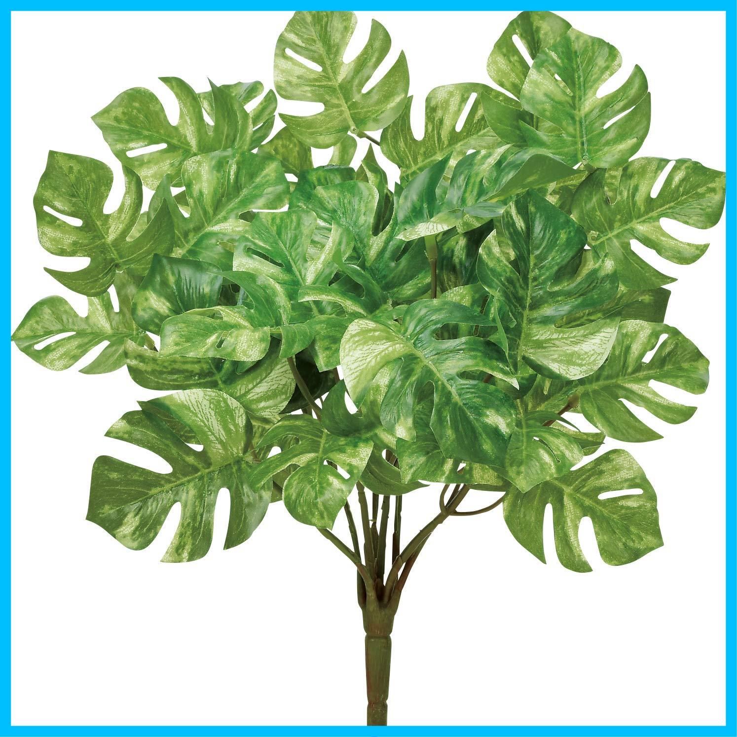 在庫 全長 30 cm クリームグリーン 造花モンステラブッシュ A 43342 053 ASCA