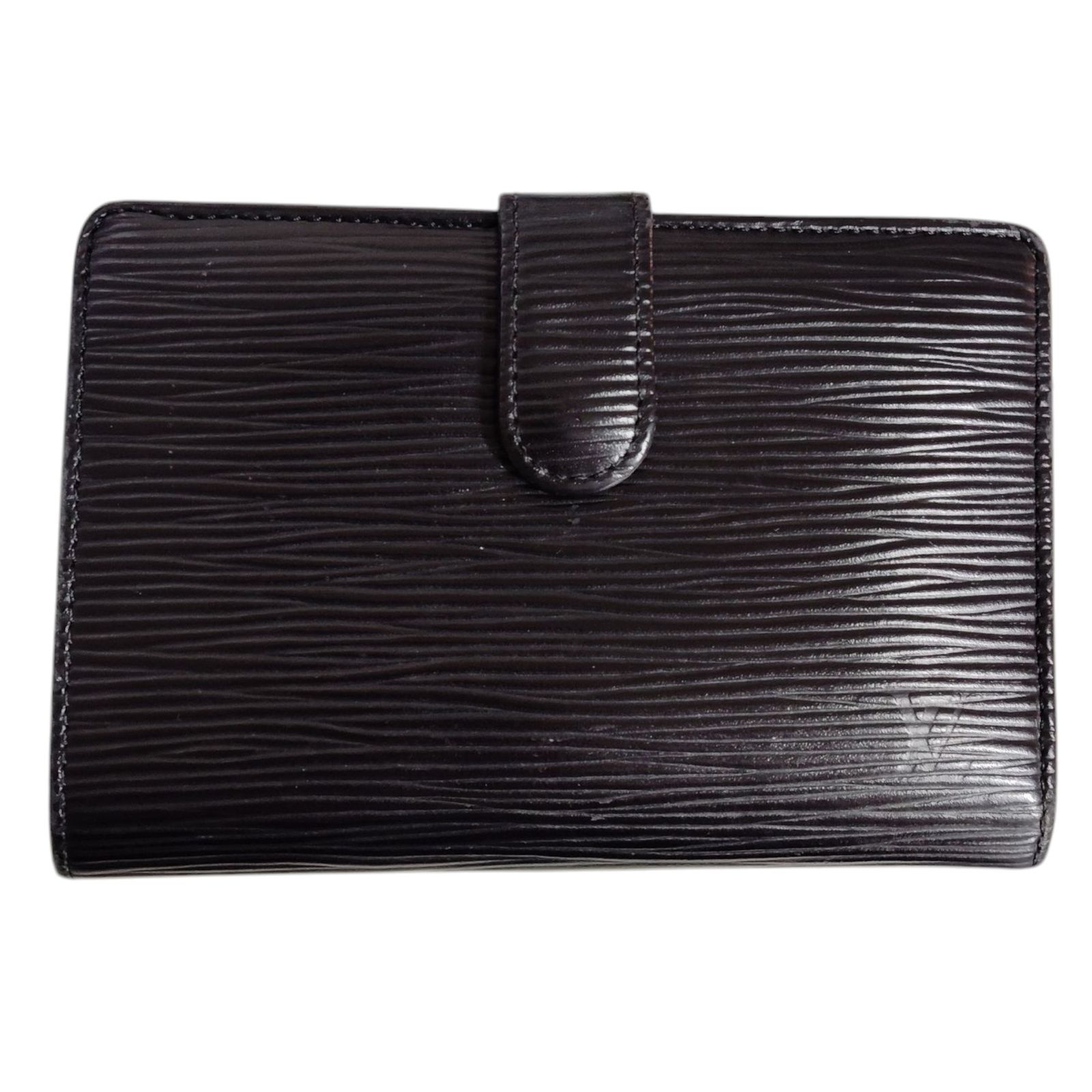 中古品】 Louis Vuitton ヴィトン エピ ノワール 二つ折り財布