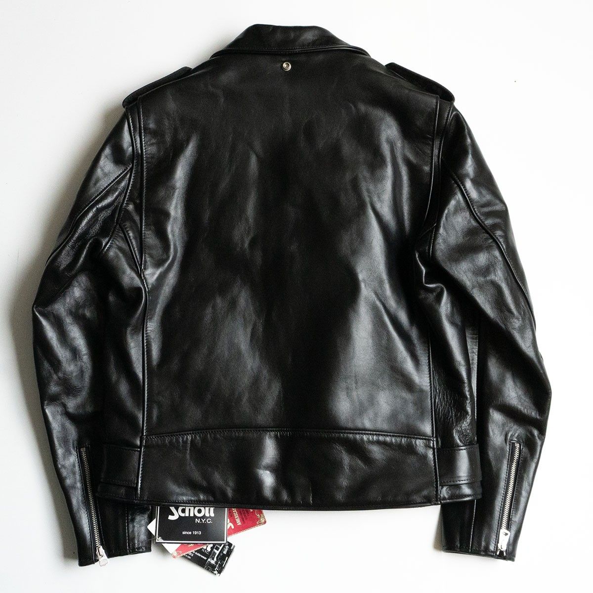 Schott ダブルライダースジャケット ブラック Tall 42