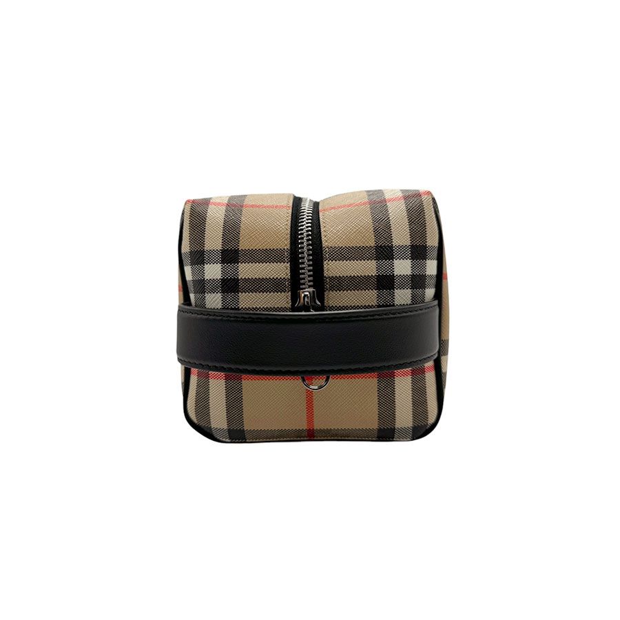 美品 現行 BURBERRY バーバリー クラッチバッグ ノバチェック ブラウン 
