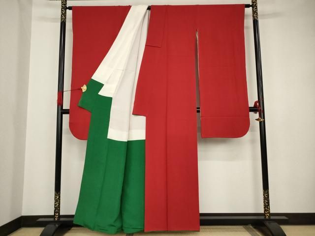 平和屋着物○豪華振袖 色無地 朱・緋色 正絹 逸品 AAAS6683ck - メルカリ