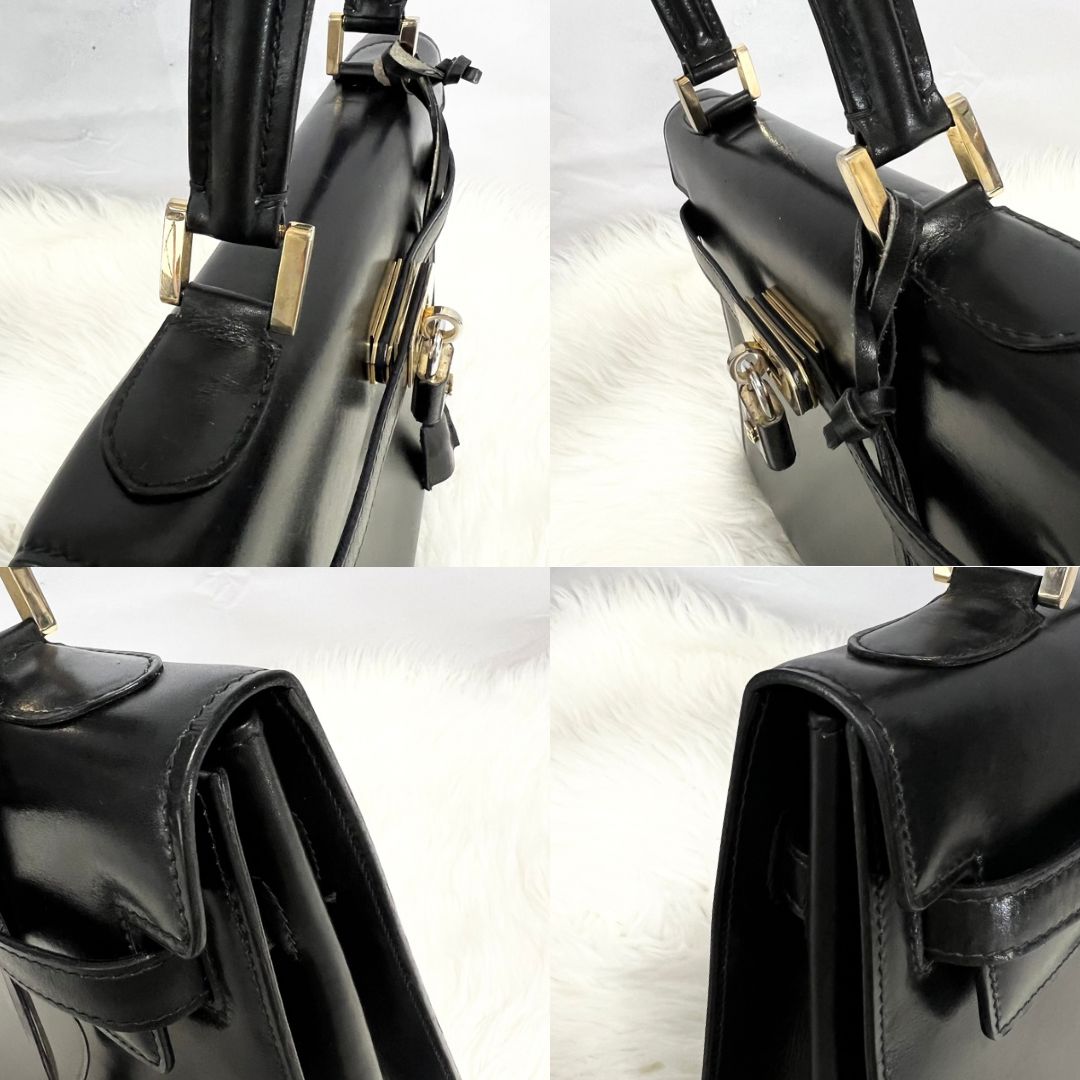 BALLY Bally バリー レザー ハンドバッグ 黒 ブラック 南京錠 ワン