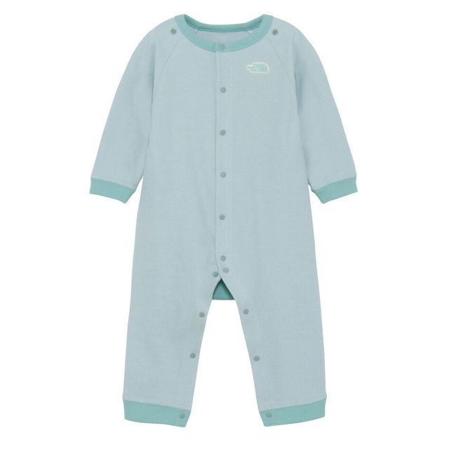  種類10 ST 80 ザ ノース フェイス ロンパース ベビー THE NORTH FACE B L S ROMPERS 2 P ベビーロングスリーブロンパース＆2 Pビブ 巾着袋 ドットボタン 赤ちゃん 長袖ロンパース スタイ ロンパース カバーオール ベビー服(~95cm)