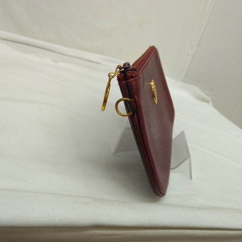 Cartier カルティエ ベージュ レザー ポーチ Cartier マルチェロドゥ  