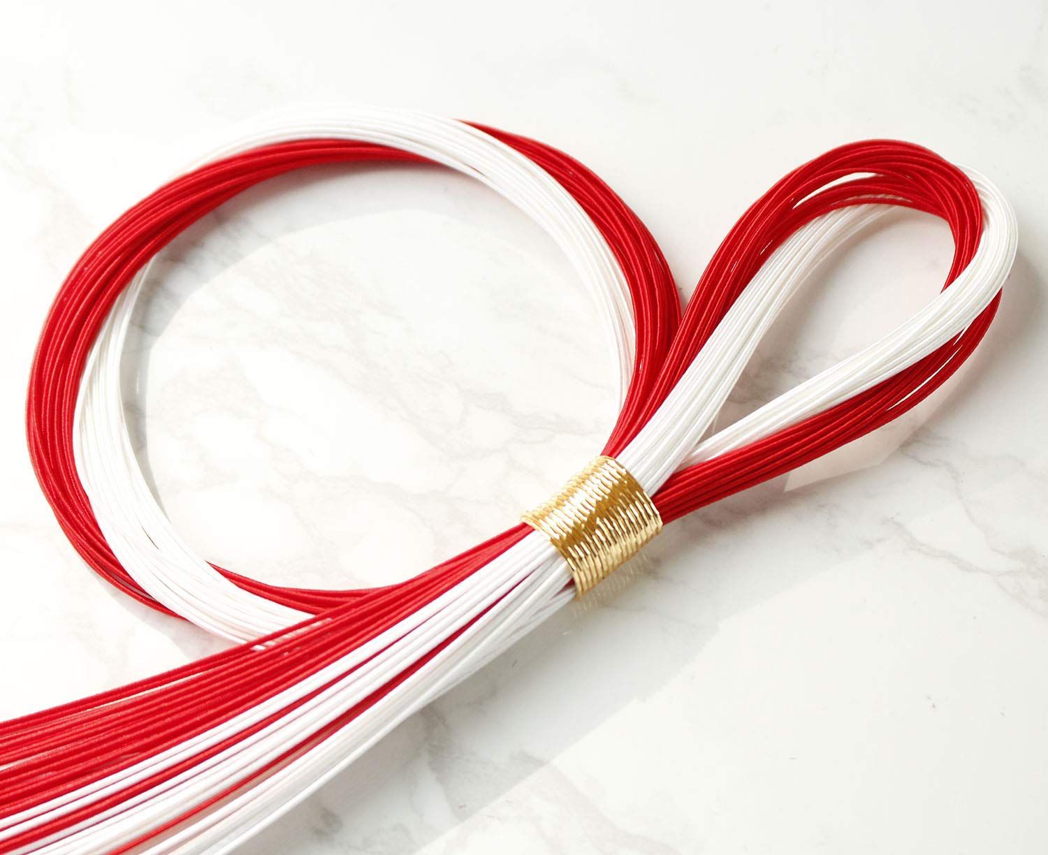 水引ふたばしめ飾り 紅白