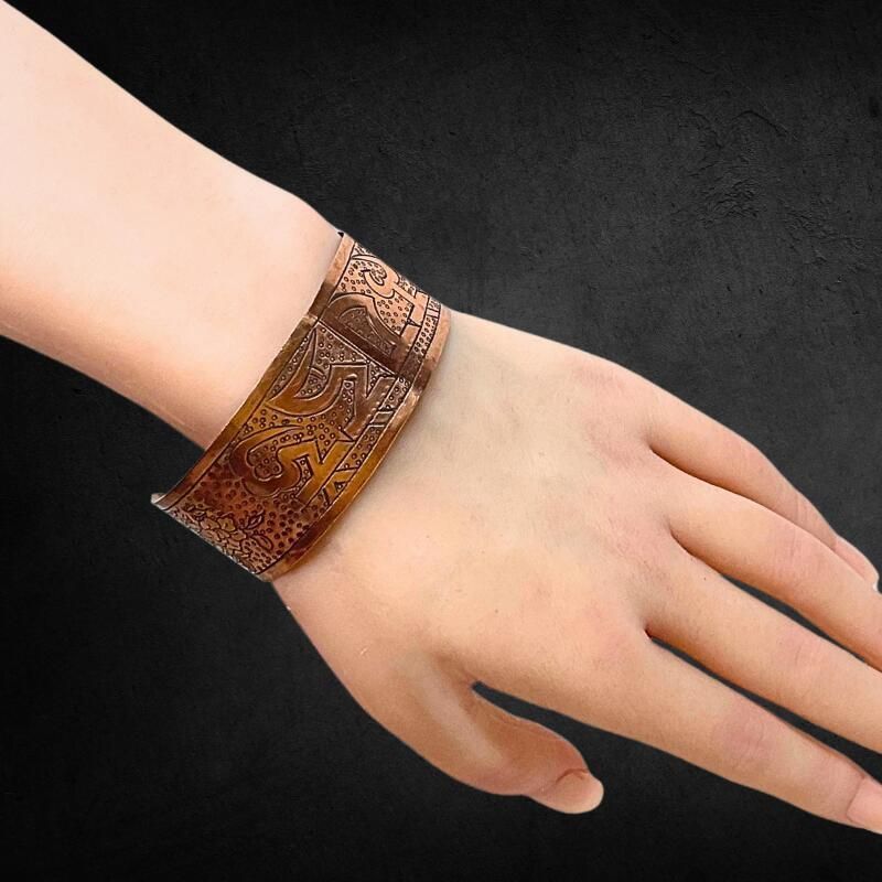 真鍮バングル チベット マントラ 梵字 ブラス アンティーク 海外 真鍮