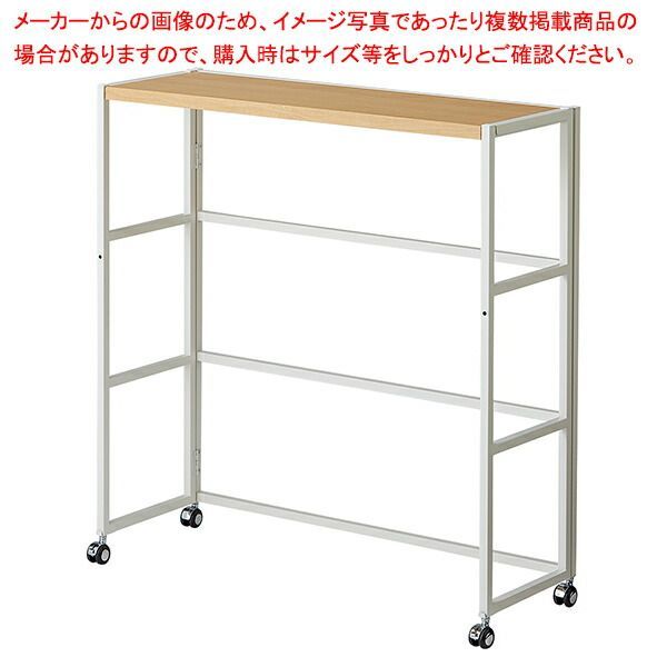 ヒナ壇シェルフ3段1列 WH脚用+EC木棚 61-798-19-2