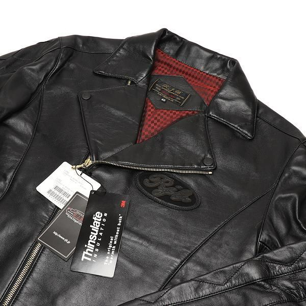 RJBラムスキンライダースジャケット フラットヘッド RJB ライダーズジャケット ラムスキン 40(L