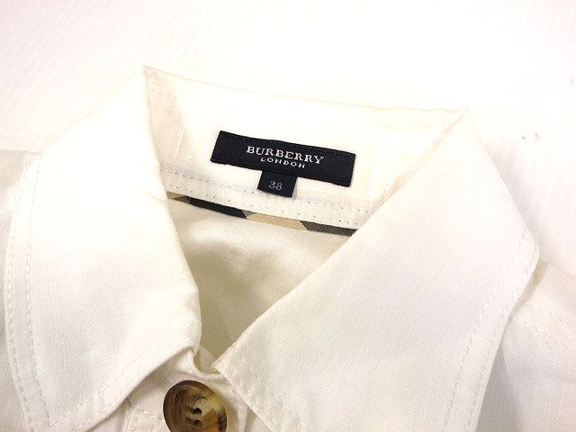BURBERRY LONDON チュニック 38 シャツ　ブラウス バーバリー ロンドン BURBERRY LONDON リネン チュニック シャツ