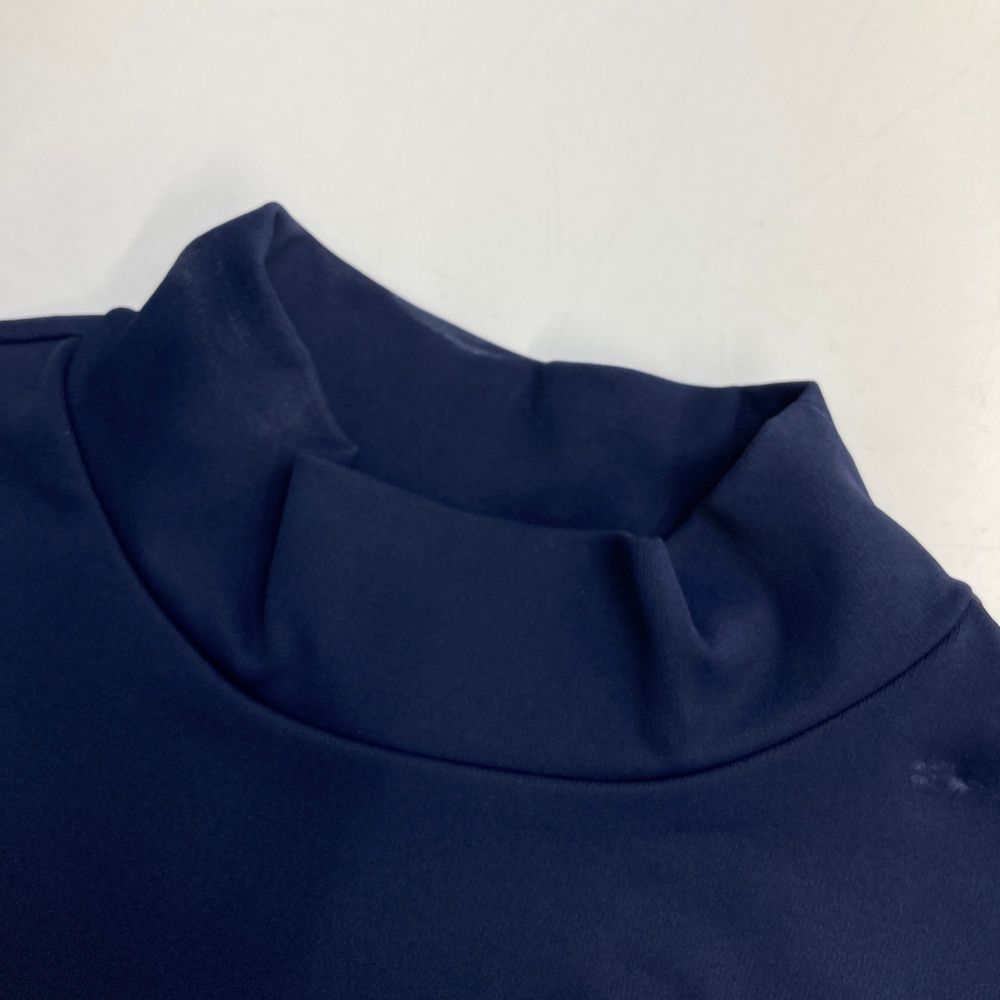 【ビームスゴルフ】美品 モックネック ネイビー ロゴ Ｌサイズ レディース サイズ：L BEAMS GOLF ビームスゴルフ モックネック半袖Tシャツ