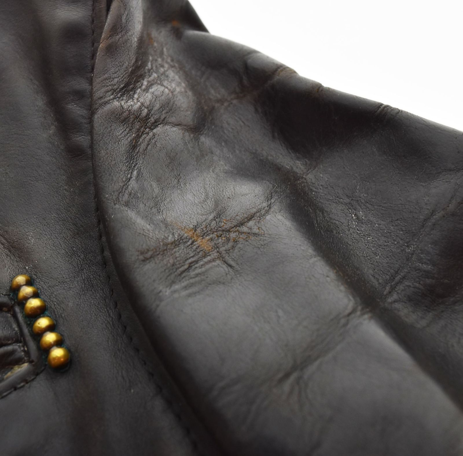 エアロレザー AERO LEATHER ダブルライダース レザージャケット 黒 34