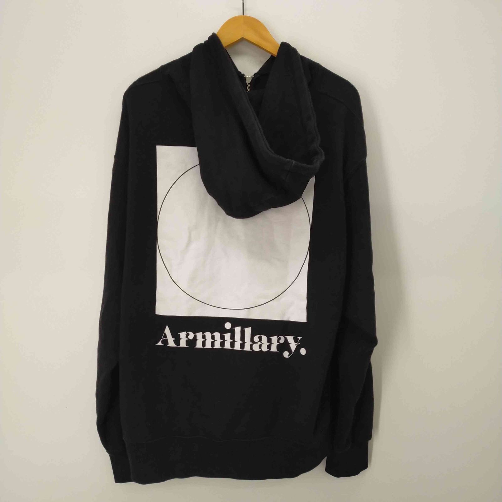 armillary パーカー 黒 アーミラリ Armillary. プリントジップアップパーカー メンズ 3