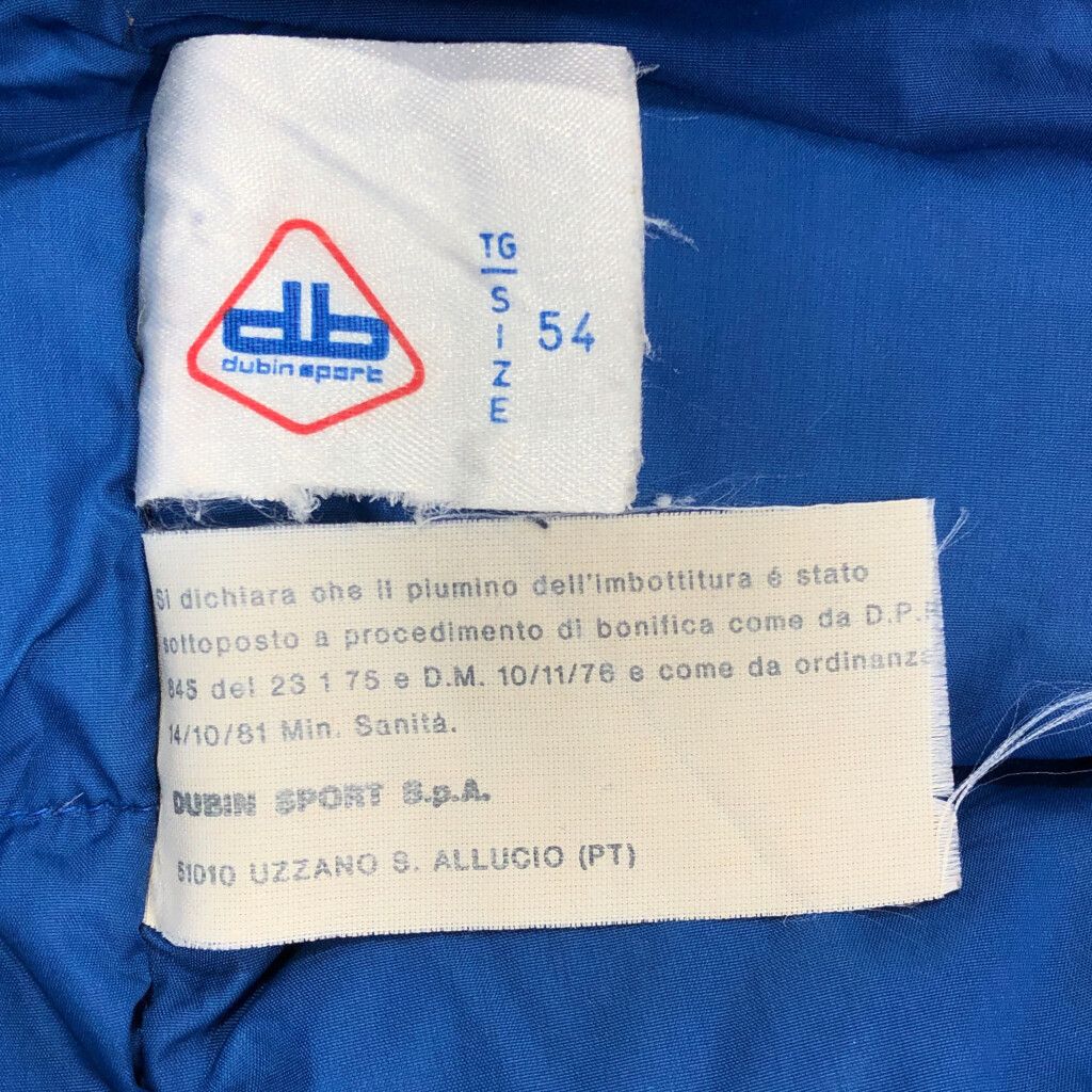 90年代 DUBIN SPORT デタッチャブル ダウンジャケット ユーロ ブルー  