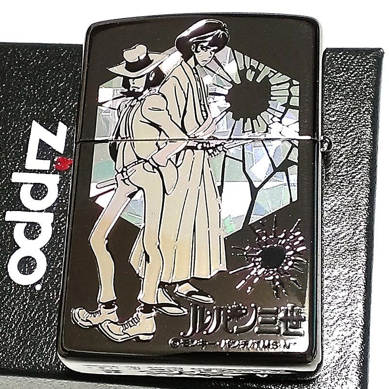 ZIPPO ルパン三世 ジッポ 可愛い ライター 両面柄 ダブルフェイス ホログラム かっこいい ジッポー アニメ キャラクター ブラック 黒 メンズ  ギフト プレゼント