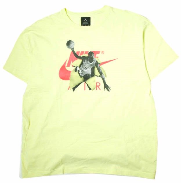 NIKE JORDAN x UNION ナイキ ジョーダン ユニオン 別注 2.0 MJ AIR SS TEE マイケルジョーダン プリントTシャツ CT6500-335 XXL イエロー 半袖  JORDAN BRAND トップス g17175