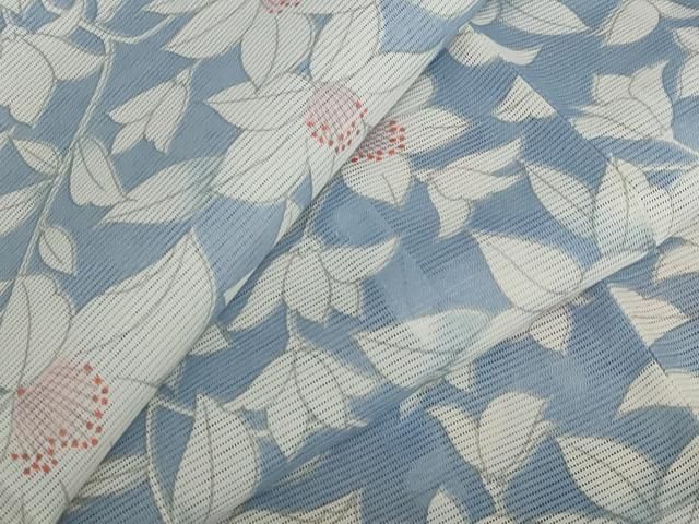 平和屋着物＊夏物 小紋 絽 花尽くし 洗える着物 AABB0631st