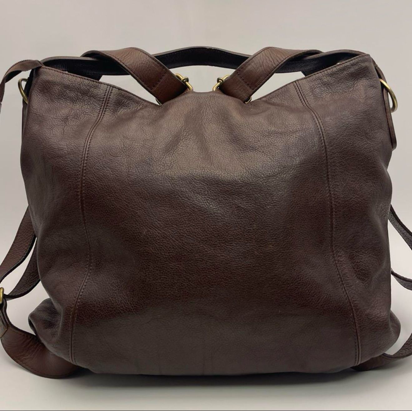 ✨IL BISONTE 2WAY レザースクエアリュック ブラウン✨