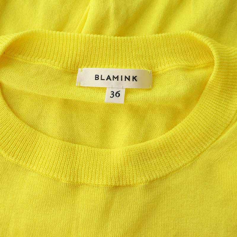 ブラミンク BLAMINK コットン18G クルーネックショートスリーブ ニット 