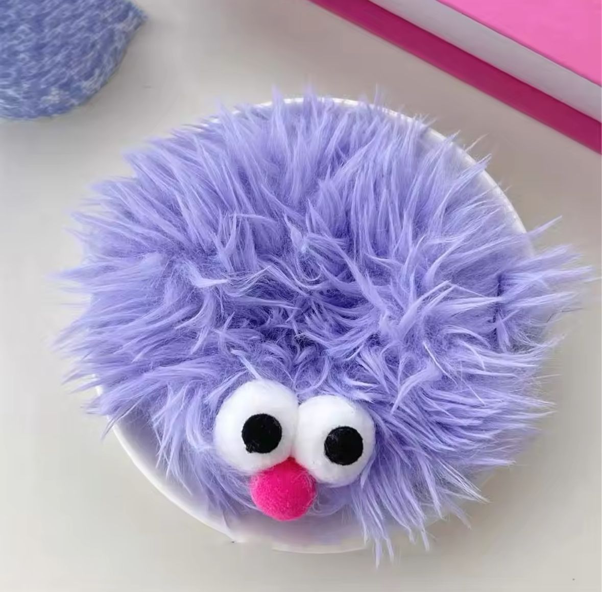 売り切れ★もこもこシュシュ★ピンク系 1個】ピンク シュシュ モンスター 韓国 可愛い もふもふ Y2K