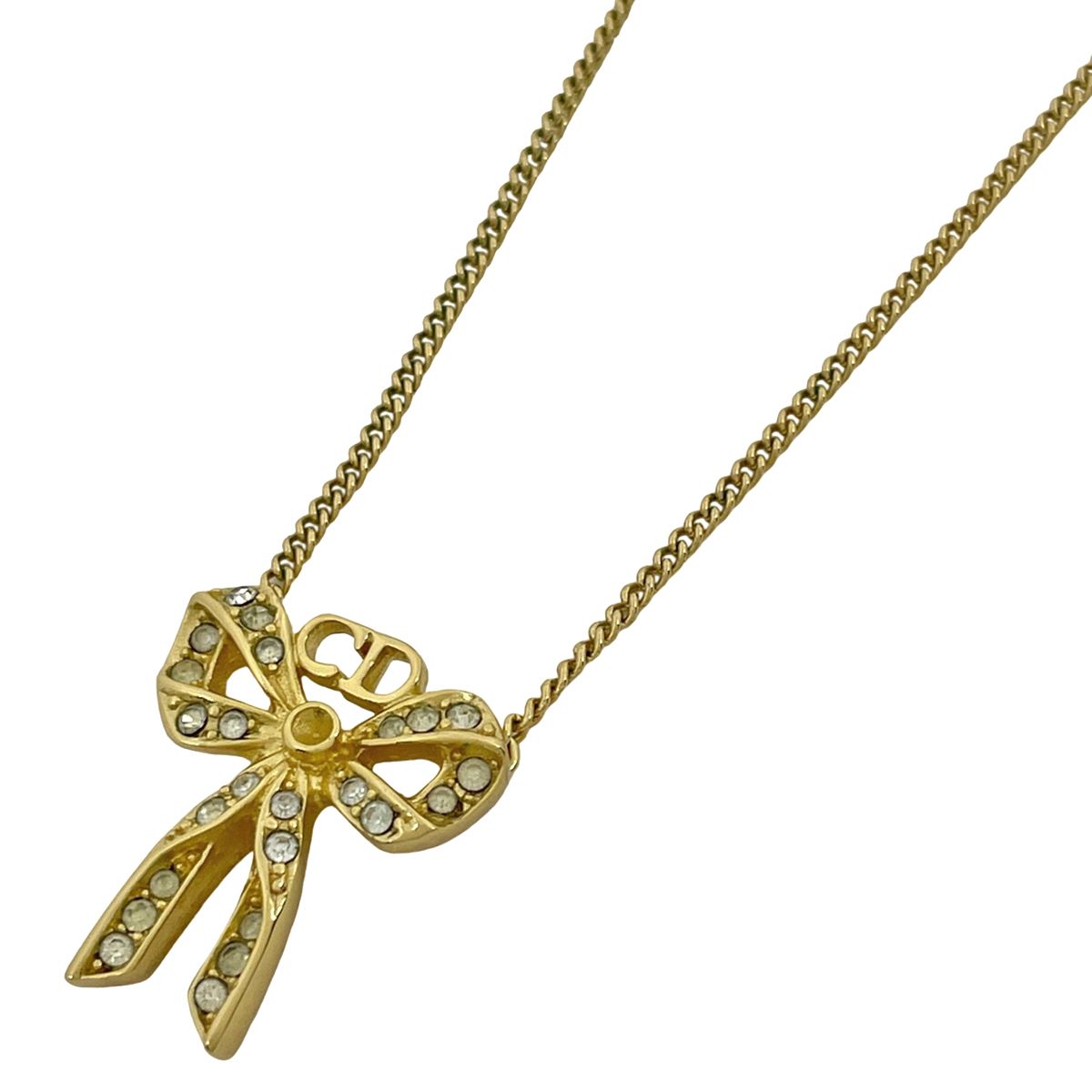 ディオール　Dior リボンモチーフ ネックレス Christian Dior ディオール ネックレス リボンモチーフ