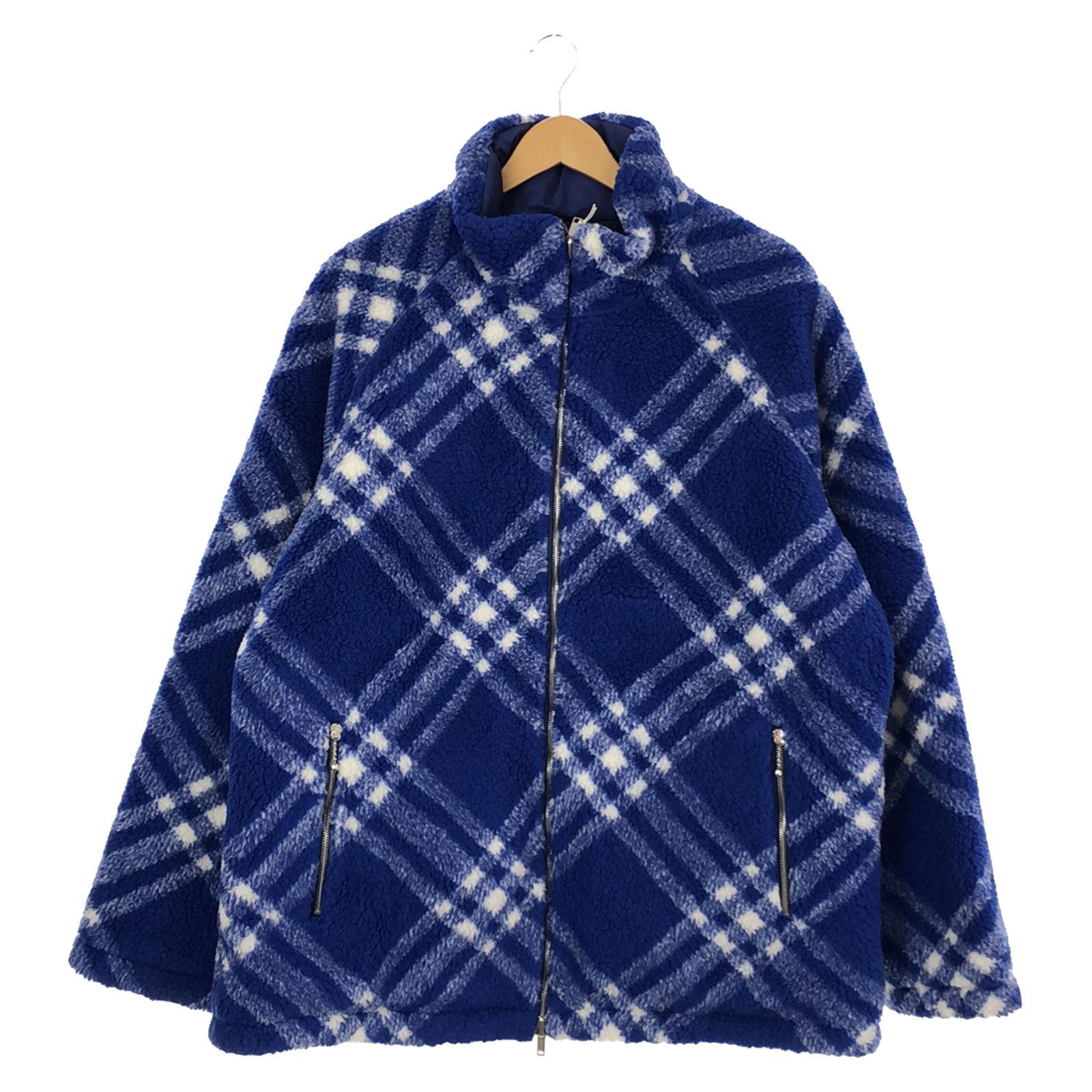 バーバリー BURBERRY ダウンジャケット 807877750 ブルー/チェック ポリアミド ダウンジャケット メンズ 新品