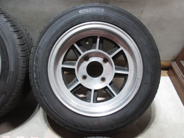 ☆旧車 当時物 HAYASHI RACING ハヤシレーシング STREET 13インチ 6J+7（2本）7J＋6（2本）4穴 PCD：114.3  新品タイヤ付き 4本セット - メルカリ