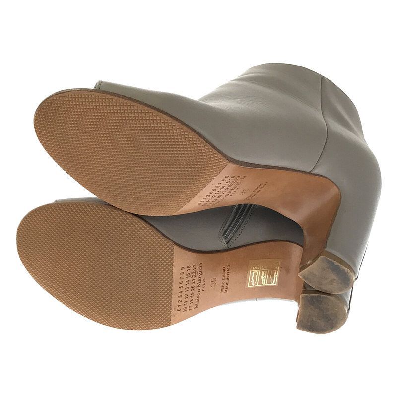 メゾンマルタンマルジェラ　オープントゥ　ブーティ　レザー　グレー系　23.5 Maison Margiela / メゾンマルジェラ | 22ライン レザー オープン トゥ