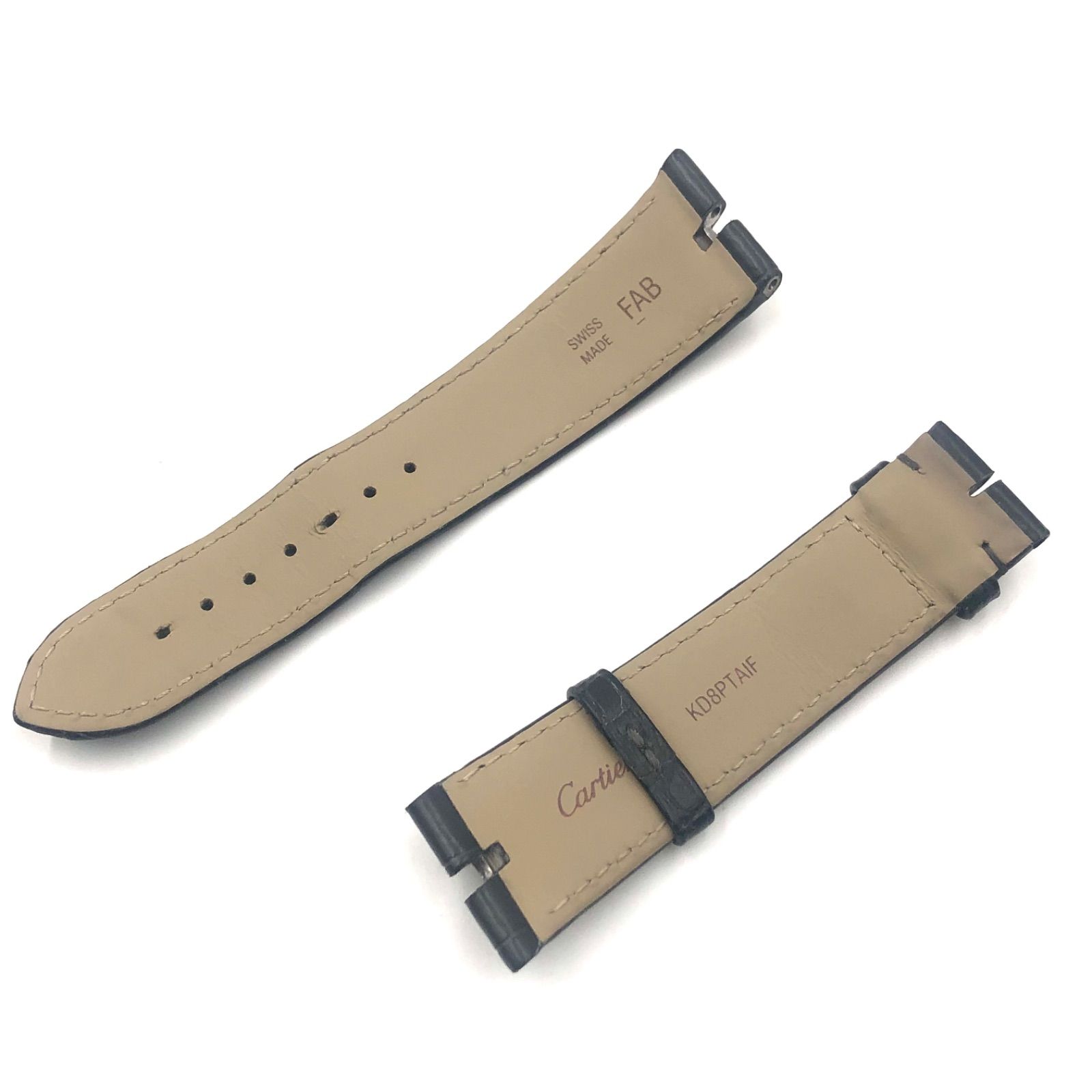 □極美品□Cartier カルティエ 純正腕時計替えベルト アリゲーター