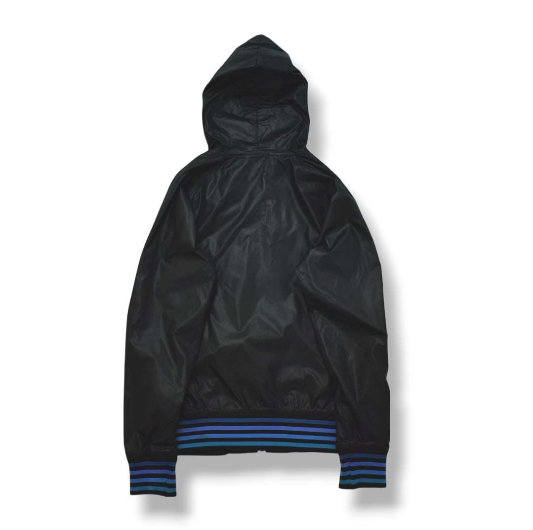 ◆Nike　ナイキ　スウッシュ　プリント　ナイロンジャケット　パーカー　古着　L ナイキ NIKE フーデット ナイロン ジャケット ジップ パーカー