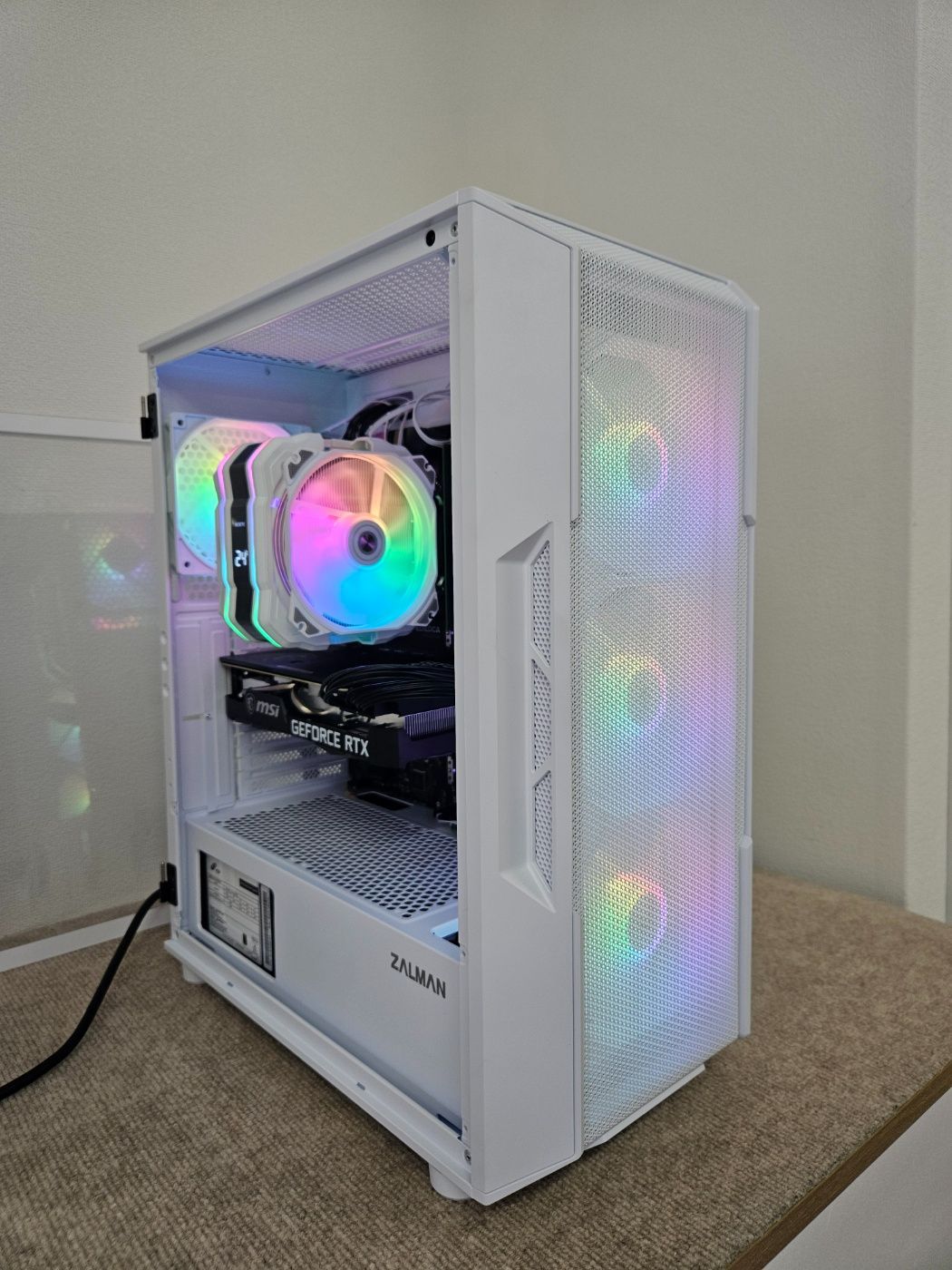 ゲーミングPC 自作PC RGB Intel Core10世代 i7-10700 32GB メモリ M.2 SSD 1TB NVIDIA MSI RTX3070 新品ケース