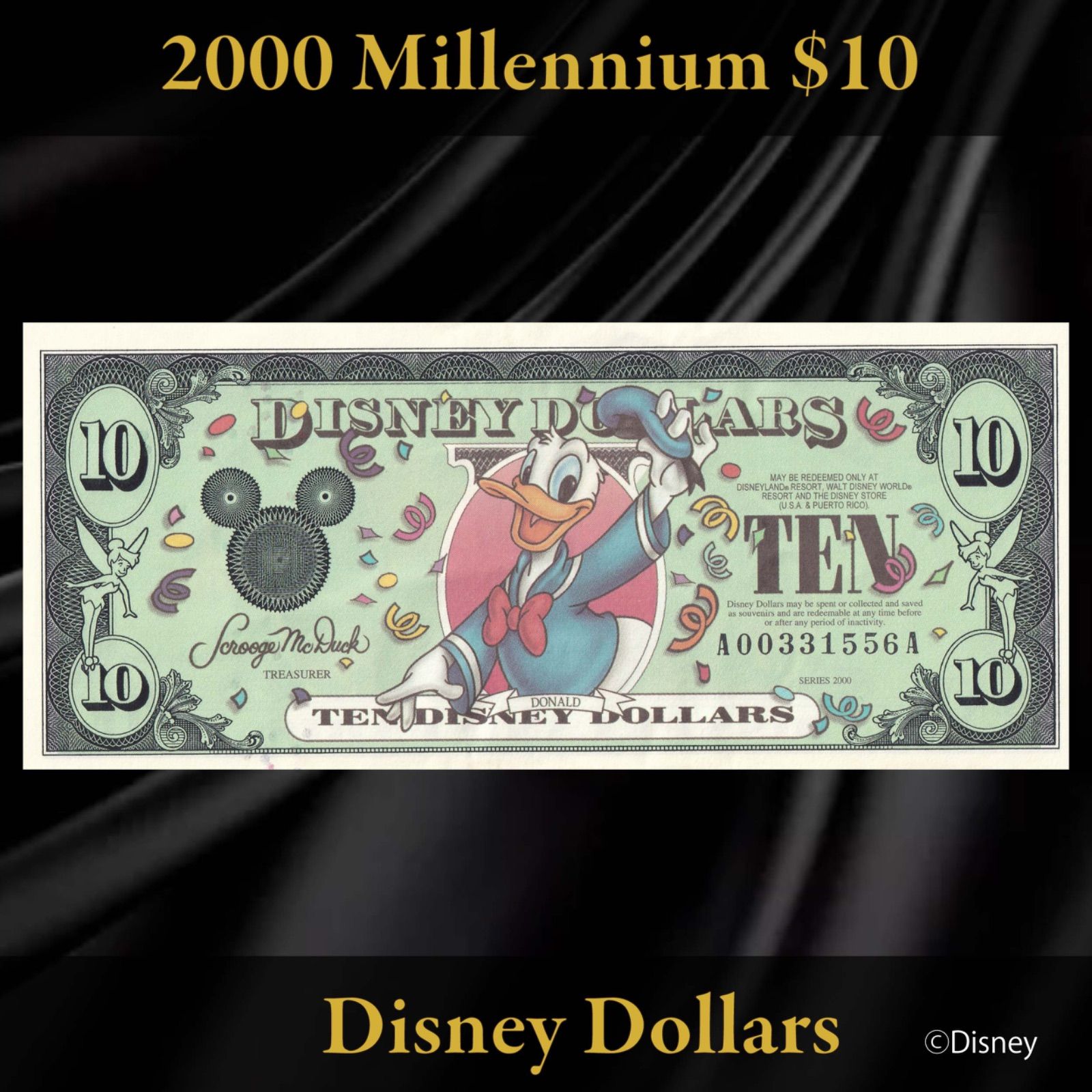 クーポン利用で10%OFF】ディズニーダラー 2000年 10ドル